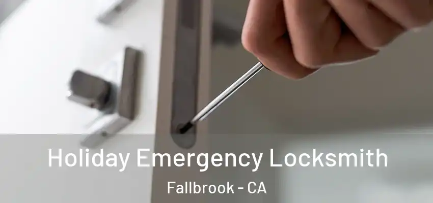  Holiday Emergency Locksmith Fallbrook - CA